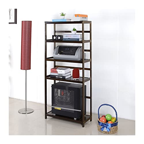 Büro Beweglicher PC-Tower-Ständer, 5-stufiger mobiler Druckerständer mit offenen Lagerregalen, rollender PC-Gehäuse-Bodenständer aus Bambus mit Lenkrollen for das Heimbüro Zubehör(Bruin,51*26*130cm) Büro Beweglicher PC-Tower-Ständer, 5-stufiger mobiler Druckerständer mit offenen Lagerregalen, rollender PC-Gehäuse-Bodenständer aus Bambus mit Lenkrollen for das Heimbüro Zubehör(Bruin,51*26*130cm) von LJHFG63KUYT