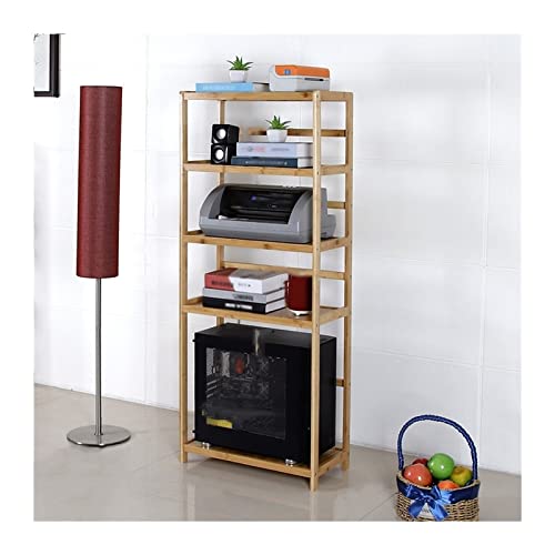 Büro Beweglicher PC-Tower-Ständer, 5-stufiger mobiler Druckerständer mit offenen Lagerregalen, rollender PC-Gehäuse-Bodenständer aus Bambus mit Lenkrollen for das Heimbüro Zubehör(Natural,51*26*130cm) Büro Beweglicher PC-Tower-Ständer, 5-stufiger mobiler Druckerständer mit offenen Lagerregalen, rollender PC-Gehäuse-Bodenständer aus Bambus mit Lenkrollen for das Heimbüro Zubehör(Natural,51*26*130cm) von LJHFG63KUYT