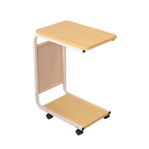 Büro PC-Tower-Ständer, 2-stufiger PC-Ständer, C-förmiger CPU-Ständer mit Metallrahmen und Lenkrollen for das Home-Office, passend for die meisten PCs Zubehör(Natural) von LJHFG63KUYT