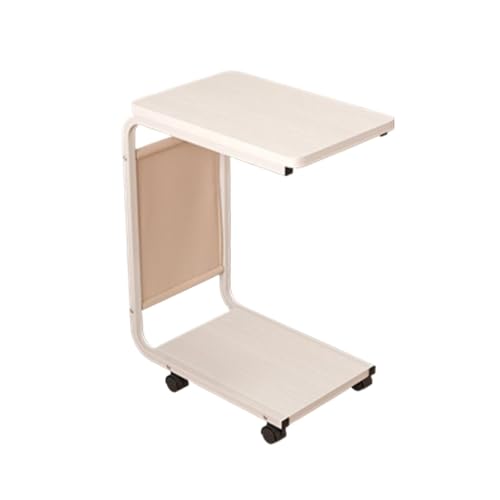 Büro PC-Tower-Ständer, 2-stufiger PC-Ständer, C-förmiger CPU-Ständer mit Metallrahmen und Lenkrollen for das Home-Office, passend for die meisten PCs Zubehör(Weiß) von LJHFG63KUYT