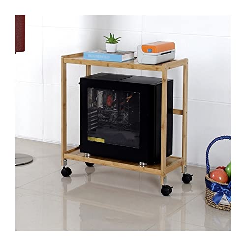 Büro PC-Tower-Ständer, 2-stufiger rollender CPU-Ständer, mobiler PC-Host-Gehäuseständer aus Bambus mit Lenkrollen, passend for die meisten PC-Gehäuse und Drucker unter dem Desktop Zubehör(Natural,59*2 Büro PC-Tower-Ständer, 2-stufiger rollender CPU-Ständer, mobiler PC-Host-Gehäuseständer aus Bambus mit Lenkrollen, passend for die meisten PC-Gehäuse und Drucker unter dem Desktop Zubehör(Natural,59*2 von LJHFG63KUYT