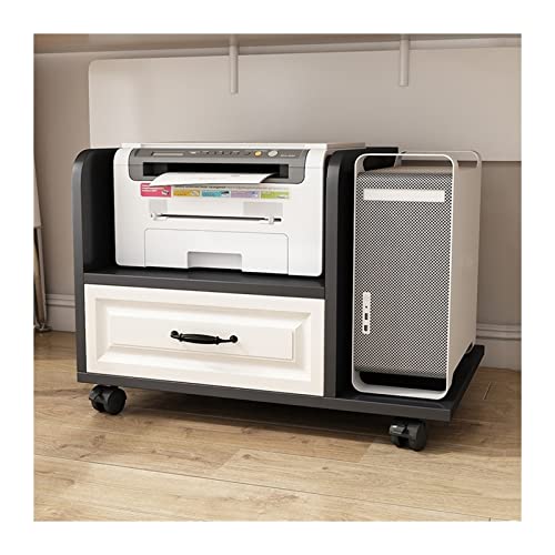 Büro PC-Tower-Ständer mit Stauraum, mobiler Druckerständer, 2-stufiger Druckerwagen, CPU-Ständer mit Schubladen und Rollen, unter dem Schreibtisch, for das Heimbüro Zubehör(Schwarz,76*46.5*45cm) Büro PC-Tower-Ständer mit Stauraum, mobiler Druckerständer, 2-stufiger Druckerwagen, CPU-Ständer mit Schubladen und Rollen, unter dem Schreibtisch, for das Heimbüro Zubehör(Schwarz,76*46.5*45cm) von LJHFG63KUYT