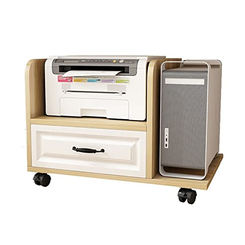 Büro PC-Tower-Ständer mit Stauraum, mobiler Druckerständer, 2-stufiger Druckerwagen, CPU-Ständer mit Schubladen und Rollen, unter dem Schreibtisch, for das Heimbüro Zubehör(Natural,76*46.5*45cm) Büro PC-Tower-Ständer mit Stauraum, mobiler Druckerständer, 2-stufiger Druckerwagen, CPU-Ständer mit Schubladen und Rollen, unter dem Schreibtisch, for das Heimbüro Zubehör(Natural,76*46.5*45cm) von LJHFG63KUYT