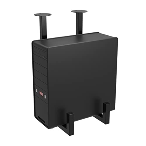 Büro Untertisch-PC-Tower-Ständerhalterung, Desktop-PC-Host-Gehäuseaufhänger, CPU-Ständer mit schwarzer Stahlmontage, hält bis zu 44 Pfund, Zubehör Büro Untertisch-PC-Tower-Ständerhalterung, Desktop-PC-Host-Gehäuseaufhänger, CPU-Ständer mit schwarzer Stahlmontage, hält bis zu 44 Pfund, Zubehör von LJHFG63KUYT