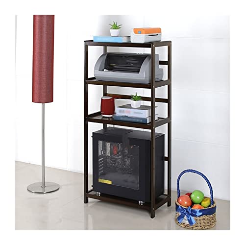 LJHFG63KUYT Büro Beweglicher PC-Tower-Ständer, Druckerständer, 4-stufiger CPU-Ständer mit offenen Regalen, Bambus-PC-Gehäuse-Bodenständer mit Stauraum, for das Heimbüro Zubehör(Bruin,59 * 26 * 105cm) LJHFG63KUYT Büro Beweglicher PC-Tower-Ständer, Druckerständer, 4-stufiger CPU-Ständer mit offenen Regalen, Bambus-PC-Gehäuse-Bodenständer mit Stauraum, for das Heimbüro Zubehör(Bruin,59 * 26 * 105cm) von LJHFG63KUYT