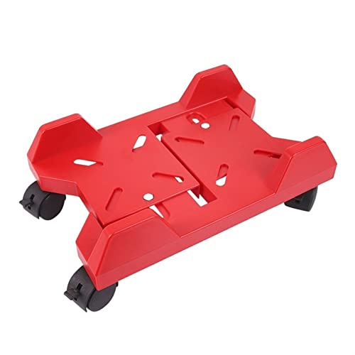 LJHFG63KUYT Büro Mobiler CPU-Ständer, rollender Desktop-PC-Tower-Bodenständer, PC-Gehäusehalterwagen mit Einstellbarer Breite und 4 Lenkrollen for die meisten Gaming-PC-Tower Zubehör(Red) von LJHFG63KUYT