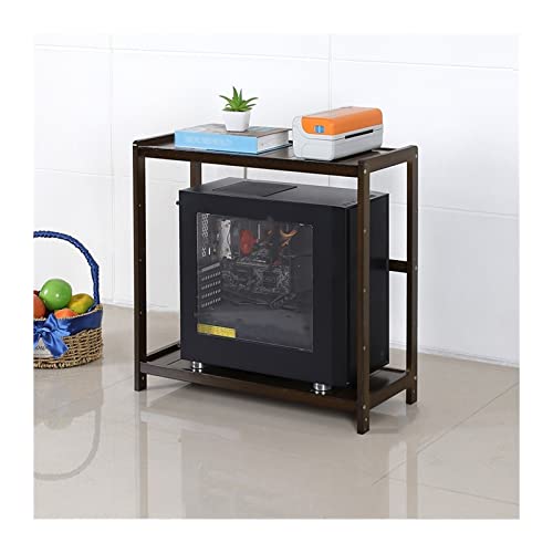 LJHFG63KUYT Büro PC-Tower-Ständer, Bambus-CPU-Ständer mit Stauraum, 2-stufiger CPU-Halter-Ständer, Home-Office-Aufbewahrungsregal, Druckerständer unter dem Schreibtisch Zubehör(Bruin,51 * 26 * 56cm) LJHFG63KUYT Büro PC-Tower-Ständer, Bambus-CPU-Ständer mit Stauraum, 2-stufiger CPU-Halter-Ständer, Home-Office-Aufbewahrungsregal, Druckerständer unter dem Schreibtisch Zubehör(Bruin,51 * 26 * 56cm) von LJHFG63KUYT