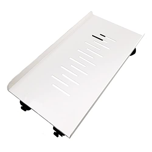 LJHFG63KUYT Büro PC-Tower-Ständer, Metall-CPU-Ständer mit rollenden Lenkrollen – robuster Desktop-Ständer, PC-Wagen, PC-Tower-Bodenständer for die meisten Gaming-PCs Zubehör(Weiß,440 * 220mm) von LJHFG63KUYT