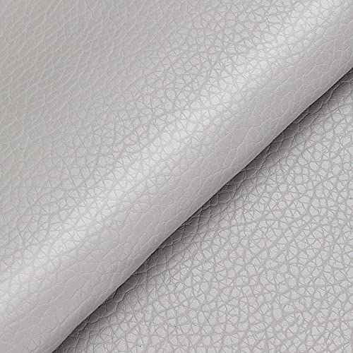 Leder Patch Kit Selbstklebende Lederflicken grau 50X138CM Aufkleber Patch Repair Lederreparatur Set Leder, Vinyl & Kunstleder Reparieren Kit Für Autositze von LJJFZP