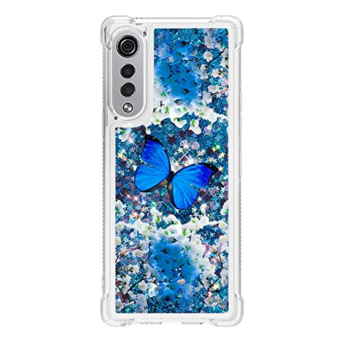 LJP LG Velvet 4G / 5G / LG G9 Velvet Hülle, Luxus Mode Flüssig Treibsand Glitzer Quicksand Handyhülle Cover Silikon Weich TPU Case Bumper Anti-Kratzer Anti-Fall Etui Schutzhülle für LG Velvet 4G / 5G von LJP