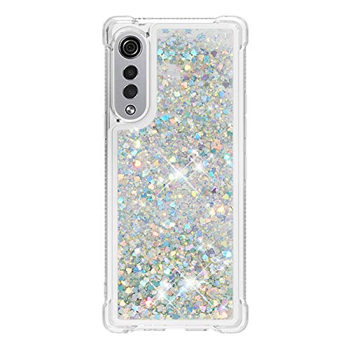 LJP LG Velvet 4G / 5G / LG G9 Velvet Hülle, Luxus Mode Flüssig Treibsand Glitzer Quicksand Handyhülle Cover Silikon Weich TPU Case Bumper Anti-Kratzer Anti-Fall Etui Schutzhülle für LG Velvet 4G / 5G von LJP