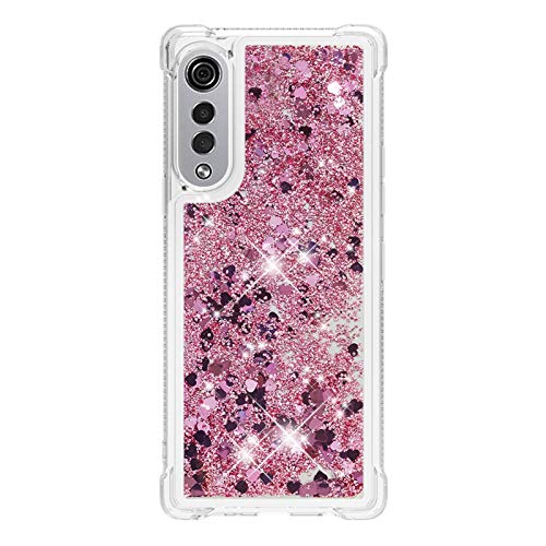 LJP LG Velvet 4G / 5G / LG G9 Velvet Hülle, Luxus Mode Flüssig Treibsand Glitzer Quicksand Handyhülle Cover Silikon Weich TPU Case Bumper Anti-Kratzer Anti-Fall Etui Schutzhülle für LG Velvet 4G / 5G von LJP