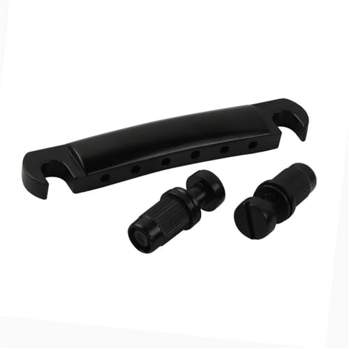 Gitarre Steg Sattel 1 Stücke Für LP Saitenhalter Stop Bar Metall Gitarre Teile(Black) von LJRRTYQ