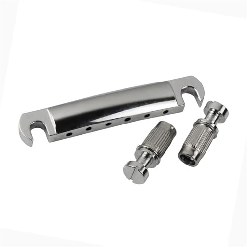 Gitarre Steg Sattel 1 Stücke Für LP Saitenhalter Stop Bar Metall Gitarre Teile(Chrome) von LJRRTYQ