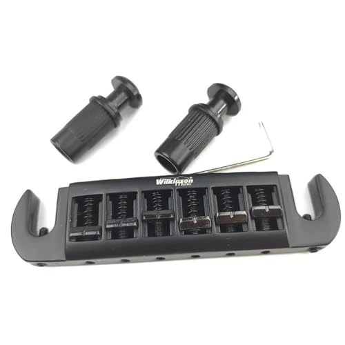 Gitarre Steg Sattel 52mm String Abstand Einstellbare Pigtail Wraparound Brücke Für LP Gitarre Schwarz Gitarre Steg Sattel 52mm String Abstand Einstellbare Pigtail Wraparound Brücke Für LP Gitarre Schwarz von LJRRTYQ