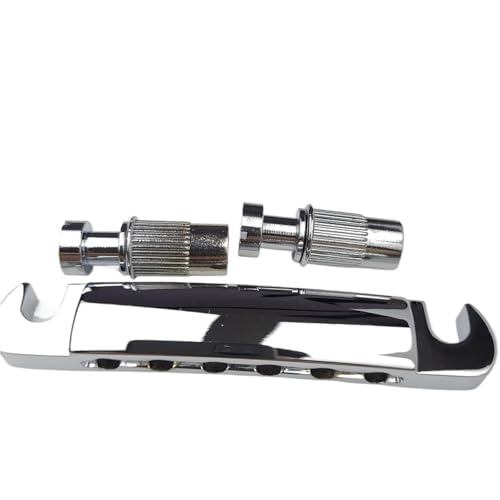 Gitarre Steg Sattel Bridge Stop Bar Saitenhalter Mit Ankern Und Bolzen Für EPI LP SG E-Gitarre(Nickel) von LJRRTYQ