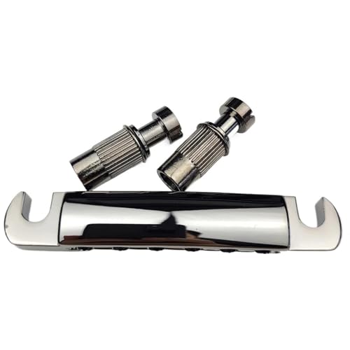 Gitarre Steg Sattel Bridge Stop Bar Saitenhalter Mit Ankern Und Bolzen Für EPI LP SG E-Gitarre(Silver) von LJRRTYQ