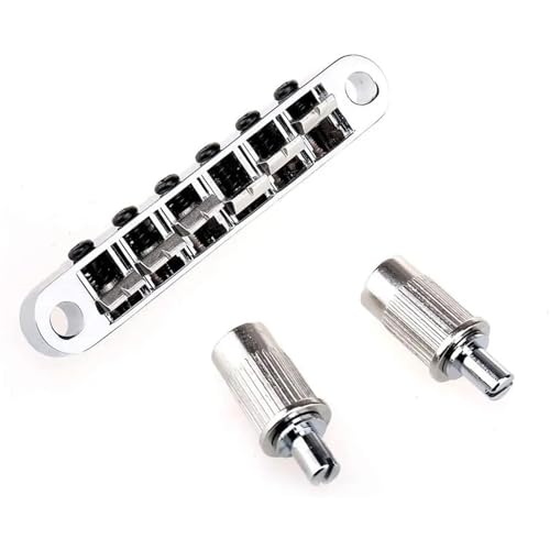 Gitarre Steg Sattel Chrom-Silber-E-Gitarrenbrücke Für LP SG-Gitarre(WOGB2) von LJRRTYQ