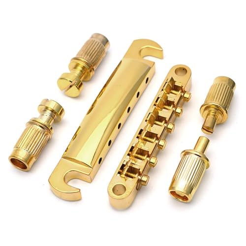 Gitarre Steg Sattel Der Obere Und Untere Geteilte Saitenhalter Mit Fester Brücke Ist Für LP-Gitarren Geeignet(Gold) von LJRRTYQ
