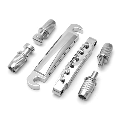 Gitarre Steg Sattel Der Obere Und Untere Geteilte Saitenhalter Mit Fester Brücke Ist Für LP-Gitarren Geeignet(Silver) von LJRRTYQ