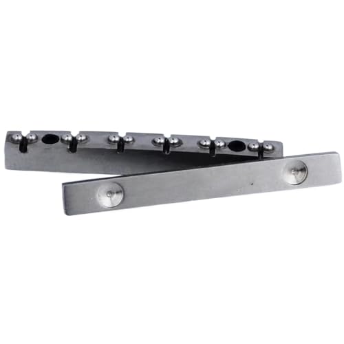 Gitarre Steg Sattel Höhenverstellbarer 42-43,0-mm-Edelstahlperlen-Doppelschicht-Sattelersatz Für 6-saitige LP-Gitarre(43.0mm) von LJRRTYQ