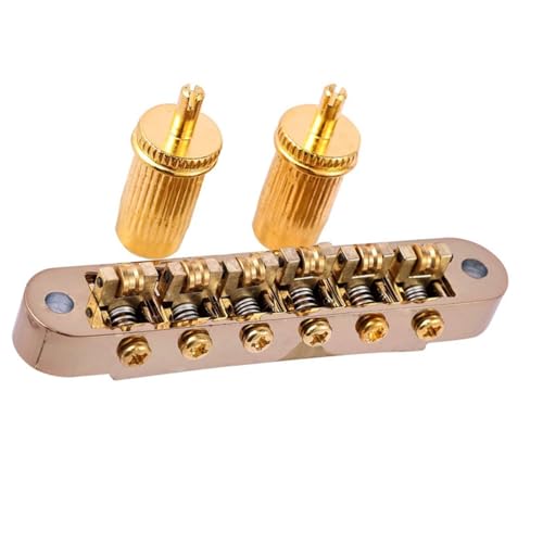 Gitarre Steg Sattel Kugelgelagerter Stegrollen-Saitenhalter Für Epi LP E-Gitarre(Gold) von LJRRTYQ