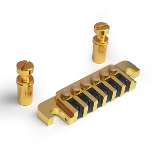 Gitarre Steg Sattel Messingsattel Herunterklappbarer Unterer Steg Für LP-E-Gitarre(Gold) von LJRRTYQ