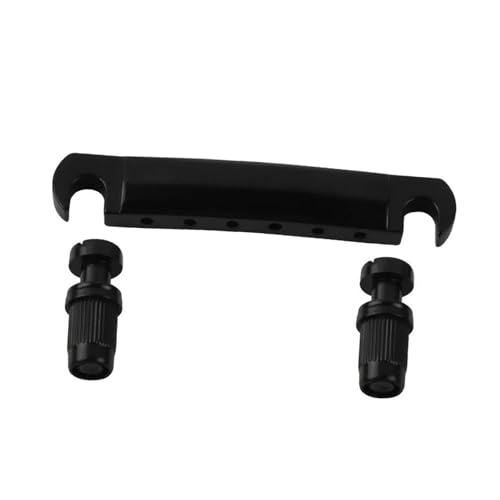 Gitarre Steg Sattel Metall Stop Bar Saitenhalter Und Bolzen Für LP Gitarre Teile Chrom Schwarz(Black) von LJRRTYQ