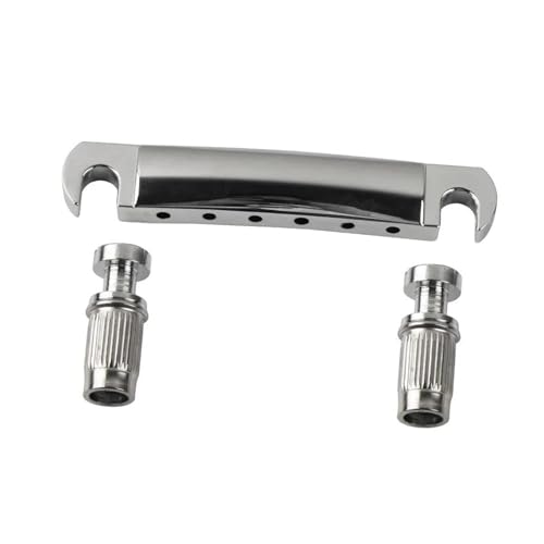 Gitarre Steg Sattel Metall Stop Bar Saitenhalter Und Bolzen Für LP Gitarre Teile Chrom Schwarz(Chrome) von LJRRTYQ