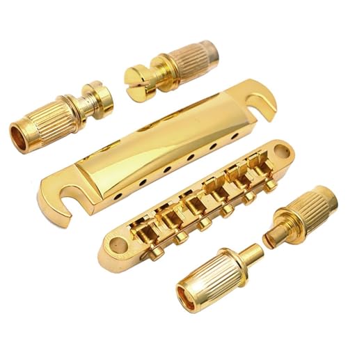 Gitarre Steg Sattel Obere Und Untere Steg-Saitenhalter Sind Für LP EPI SG E-Gitarren Geeignet(Gold) von LJRRTYQ