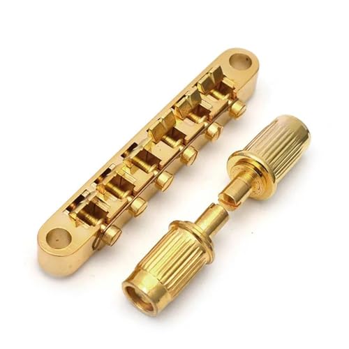 Gitarre Steg Sattel Oberer Steg Schwarz Gold Chrom Oberer Saitenhalter Für Lp EPI E-Gitarre(Gold) von LJRRTYQ