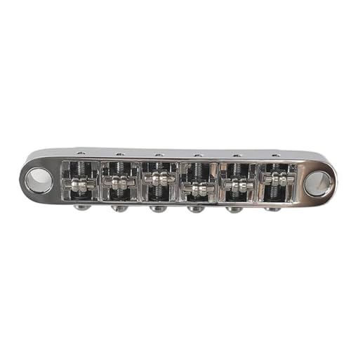 Gitarre Steg Sattel Roller Saddle Bridge Für LP SG 6-saitiges E-Gitarrenteil(Silver) von LJRRTYQ