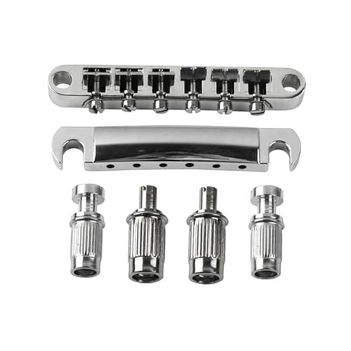 Gitarre Steg Sattel Saitenhalter Für Die Metallbrücke Für LP-E-Gitarre(Chrome) von LJRRTYQ