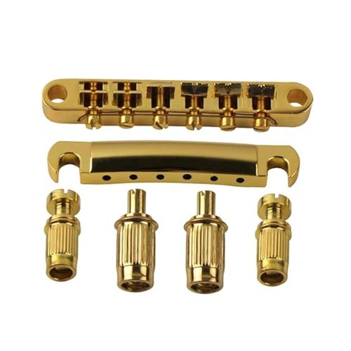 Gitarre Steg Sattel Saitenhalter Für Die Metallbrücke Für LP-E-Gitarre(Gold) von LJRRTYQ