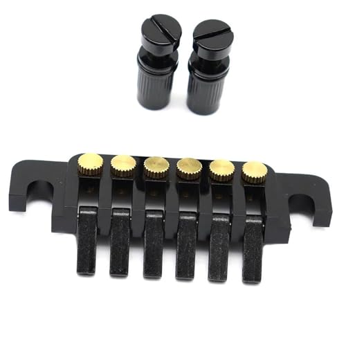 Gitarre Steg Sattel Sattelbrücke Und Vintage-Saitenhalter-Kombination Für LP 6-saitige E-Gitarre(Black) von LJRRTYQ