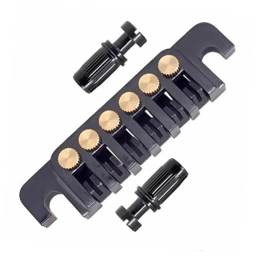 Gitarre Steg Sattel Steg- Und Stop Bars Saitenhalter-Kombination Mit Bolzen-Ersatzset Für LP 6-saitige E-Gitarren(Black) von LJRRTYQ