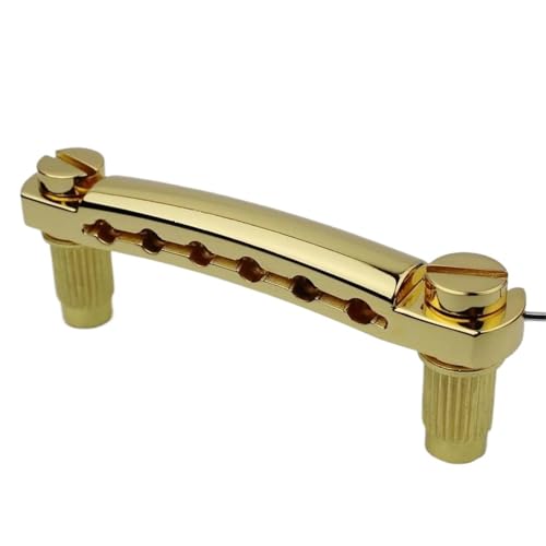 Gitarre Steg Sattel Stop Bar Saitenhalter Mit Ankern Und Bolzen Für LP SG Gitarren(Gold) von LJRRTYQ