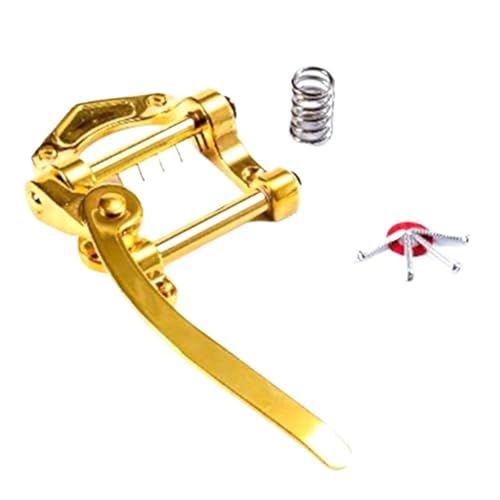 Gitarre Steg Sattel Tremolo Vibrato Brücke Saitenhalter Archtop Kompatibel Für SG LP Gitarre(Gold) von LJRRTYQ