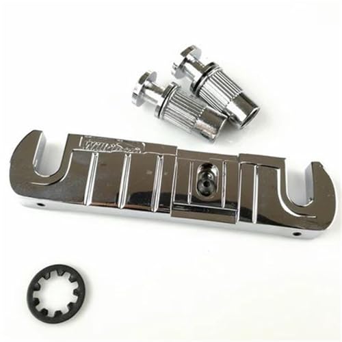 Gitarre Steg Sattel Wraparound Bridge Saitenhalter Für LP E-Gitarre(Silver) von LJRRTYQ