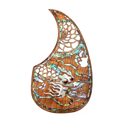 Gitarren-Schlagbrettaufkleber Massivholz Intarsien Intarsien Abalone Blume Für D-45 Oder 40-43 Zoll Gitarre Platte(18) von LJRRTYQ