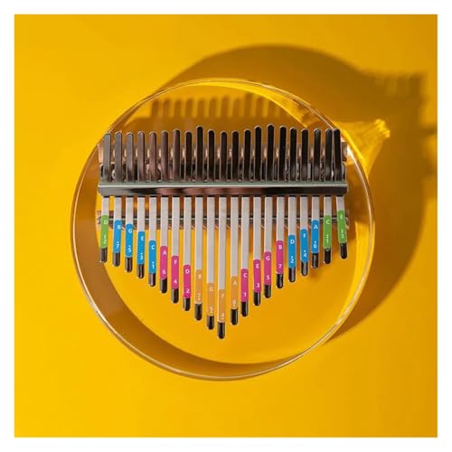 Kalimba Transparente Acryl-Kalimba Für Anfänger, Rundes Daumenklavier, Musiktastatur, 17 21 Tasten(21 keys2) von LJRRTYQ