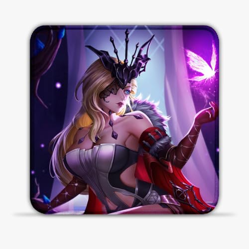 Gaming-Mauspad Genshin Impact La Signora (11,8 Zoll) Gaming-Mauspad SU-Stoffoberfl?Che Gen?hte Kanten rutschfeste Unterseite Moderne ?sthetik Für unterwegs von LJSPTU