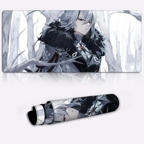 LJSPTU Schreibtischunterlage Genshin Impact Arlecchino, großes Gaming Mauspad (60 x 35 x 0,3 cm), extra große Gaming Matte und rutschfeste Unterseite für Büro und Zuhause, groß von LJSPTU