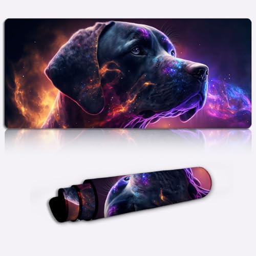 Tastaturmatte mit erweiterter Größe Labrador XL Mauspad (80 x 30 x 0,3) cm, erweiterte Mauspadgröße, rutschfeste Laptop Gaming Schreibtischunterlage, Büro Schreibtischunterlage von LJSPTU