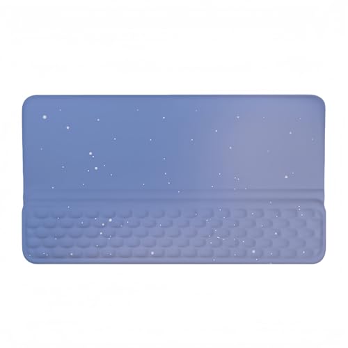 LJYZMD Ergonomische einteilige Computertastatur-Handgelenkauflage bietet zwei Stützwinkel. Seidig glatte Lycra-Oberfläche und Memory-Schaum-Futter bieten komfortable Handunterstützung (lila Stern) von LJYZMD