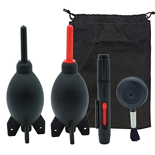 Objektiv-Reinigungsset enthält 2 Stück Gummi-Raketen-Luftgebläse-Staubwedel, Objektiv-Reinigungsstift, Gebläsebürste, Staubreiniger und Tragetasche, für Objektiv, Kamera, SLR, Teleskop, Lupe, Handy Objektiv-Reinigungsset enthält 2 Stück Gummi-Raketen-Luftgebläse-Staubwedel, Objektiv-Reinigungsstift, Gebläsebürste, Staubreiniger und Tragetasche, für Objektiv, Kamera, SLR, Teleskop, Lupe, Handy von LJZP
