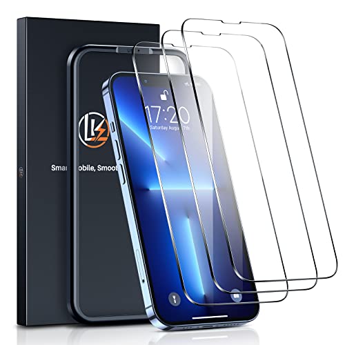 LK 3 Stück Schutzfolie Panzer Schutz Glas Kompatibel mit iPhone 14/iPhone 13/13 Pro(6.1), 9H Härte Folie,Rahmen-Installationshilfe,Frei von Kratzern, HD Displayschutz, Ultra-klar Panzerfolie von LK