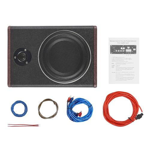LKHDONG 8 Zoll Subwoofer Auto 600W Aktiv Audio Subwoofer Untersitz-Lautsprecher Schlanker Bassbox für Auto LKW Wohnmobil LKHDONG 8 Zoll Subwoofer Auto 600W Aktiv Audio Subwoofer Untersitz-Lautsprecher Schlanker Bassbox für Auto LKW Wohnmobil von LKHDONG