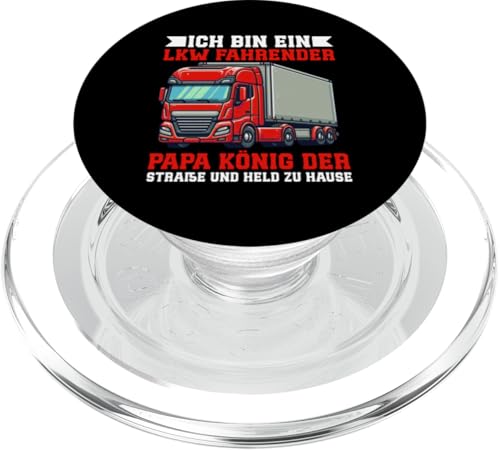 Bin Ein LKW Fahrender Papa König Der Straße Vatertag Lkw PopSockets PopGrip für MagSafe Bin Ein LKW Fahrender Papa König Der Straße Vatertag Lkw PopSockets PopGrip für MagSafe von LKW Fahrer Vater Papa Geschenke Zubehör Sprüche