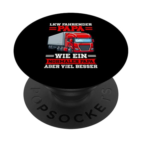 Papas Fahren Lkw Fernfahrer Vatertag Sattelzug Trucker PopSockets Klebender PopGrip Papas Fahren Lkw Fernfahrer Vatertag Sattelzug Trucker PopSockets Klebender PopGrip von LKW Fahrer Vater Papa Geschenke Zubehör Sprüche